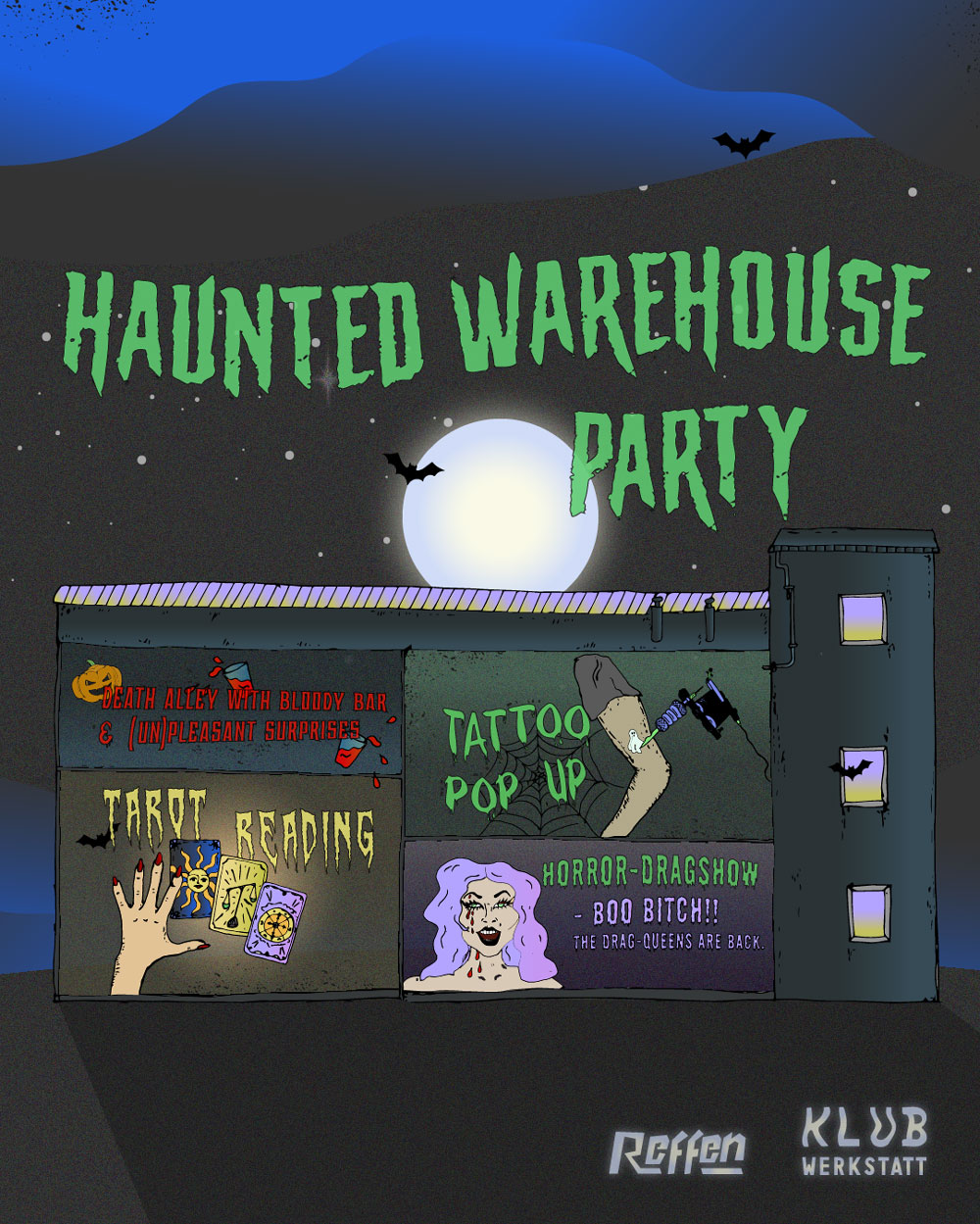 Haunted Warehouse Party I klub wersktatt